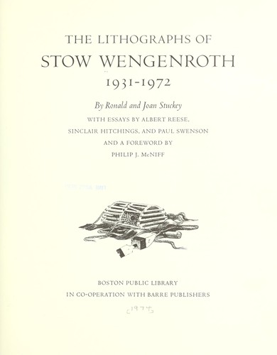 Image for The Lithographs of Stow Wengenroth, 1931-1972