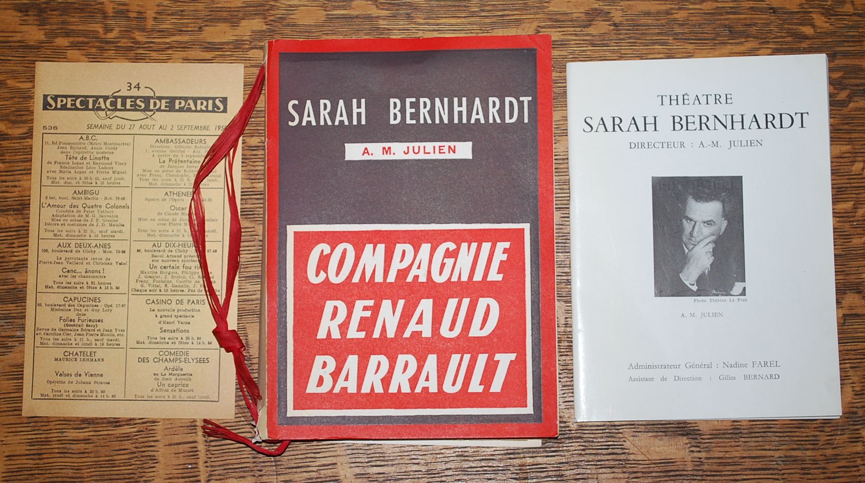 Image for Theatre Sarah Bernhardt by A.M. Julien; Le Theatre Historique, Cahiers de la Compagnie - Madeleine Renaud et Jean-Louis Barrault