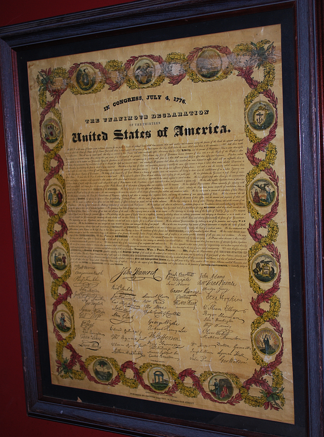 Image for Declaration of Independence Stereotyped Broadside Published By Prentiss Whitney and The Boston Bewick Company 1835